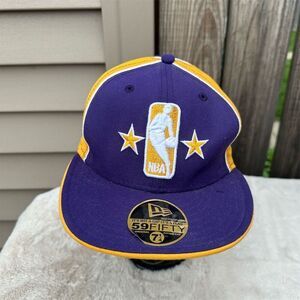 Los Angeles Lakers New Era 59FIFTY Fitted Hat Size 7 1/4 Multicolor